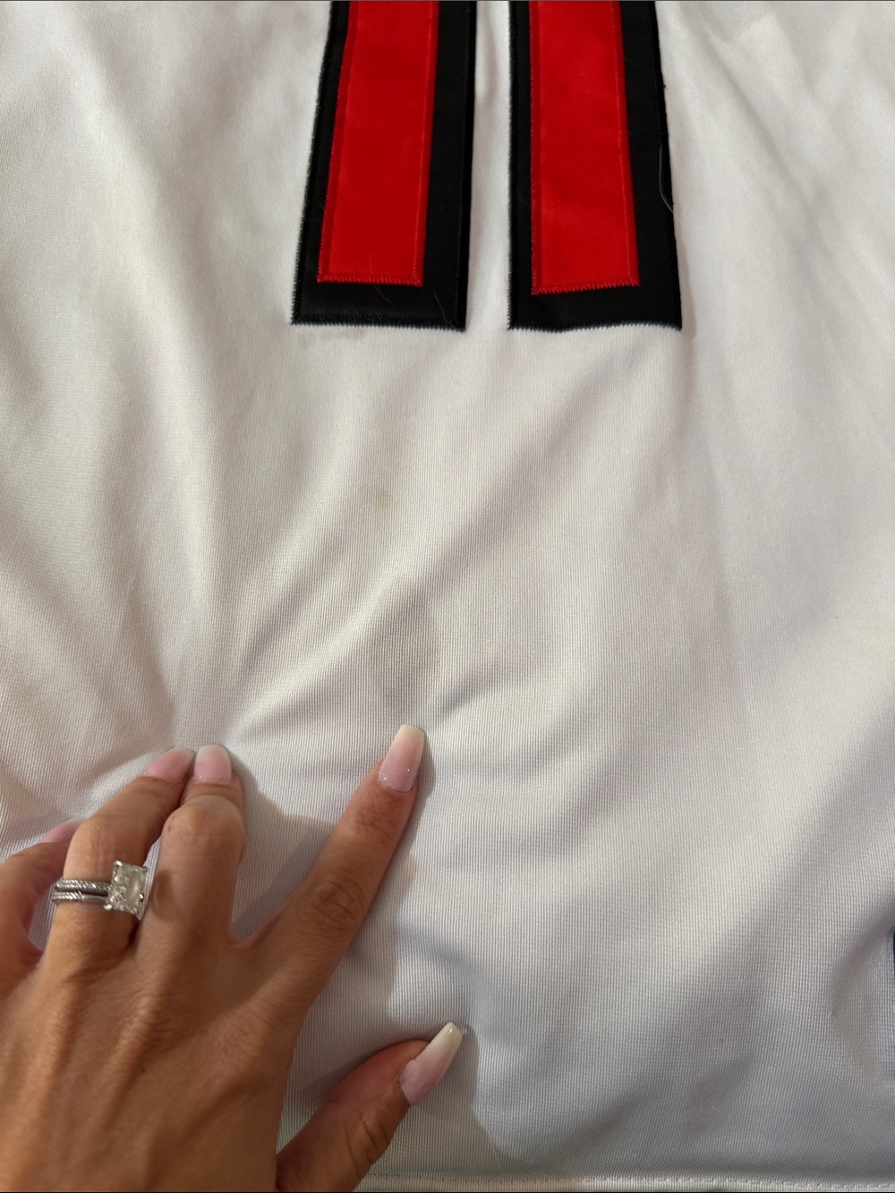 NFL Atlanta Falcons White Red #11 Football Jersey - Picture 4 of 4